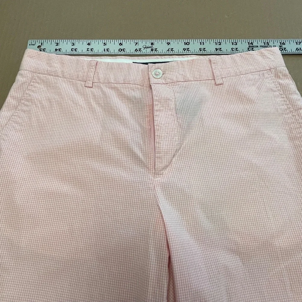 Ralph Lauren Sport Sz 10 Pink Gingham Check Cropped Pants‎ Stretch Golf Preppy